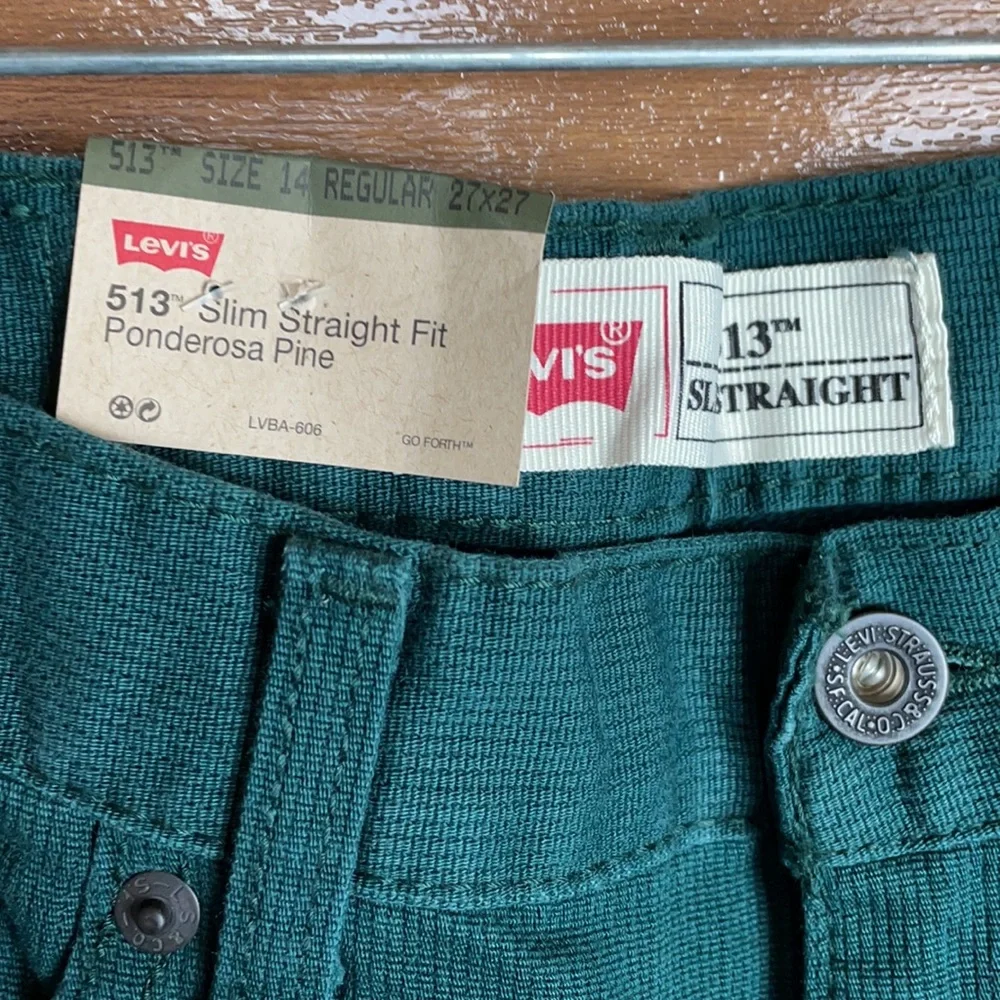 Levi’s 513 boys slim straight fit ponderosa pine pant size 14 27 X 27